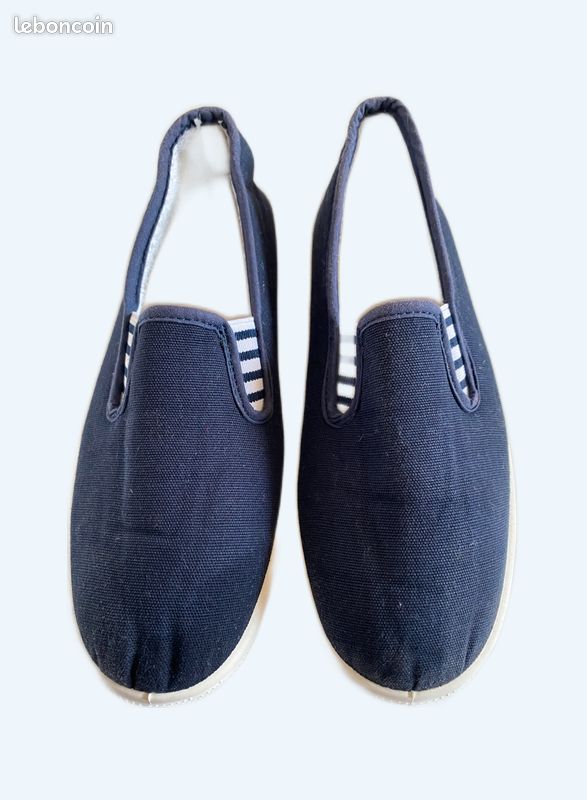 Ballerines toile bleu marine (image 1)