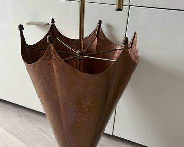 Porte-parapluie Vintage En Cuivre Jellotte - Fait Main - Déco Rétro Orange