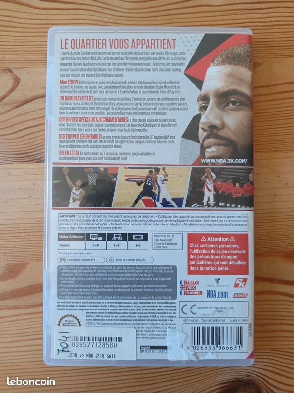 Jeu NBA 2K 18 switch (image 2)