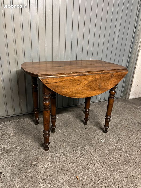 Table en bois ancienne réglable (image 1)