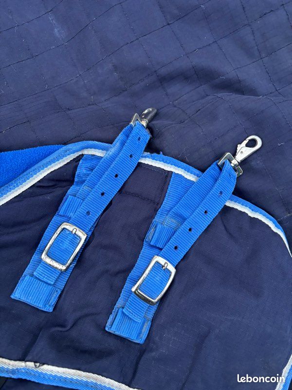 Couverture D'écurie Big D Bleu Clair Taille 78 - Légère, Abîmée - Pour Cheval