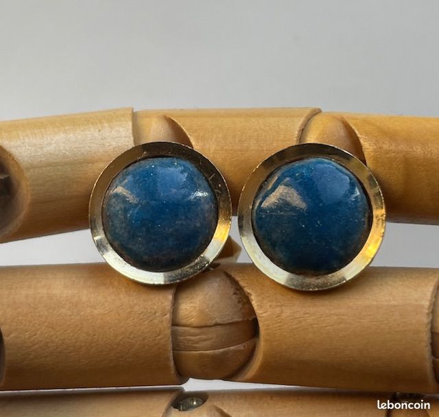 Lot De 2 Paires De Boutons De Manchette Plaqué Or Jaune - Occasion, Sans Marque, Accessoire élégant