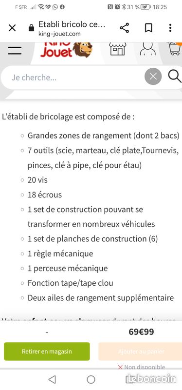 Établi enfant black et decker (image 1)