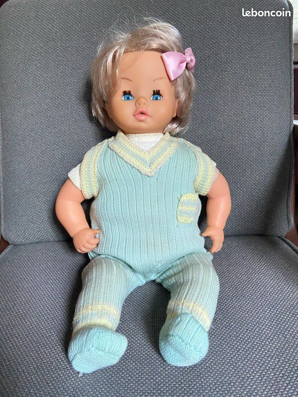 Poupée Gégé FRIMOUSSETTE 57cm, 1972, Corps Souple, Yeux Ouverts, Boîte D’époque