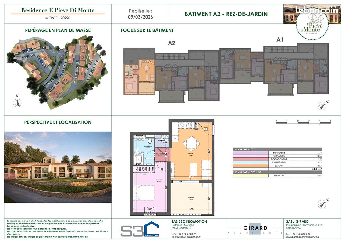 Appartement 2 pièces 42 m² · à Vescovato · 42 m² · 136 000 €