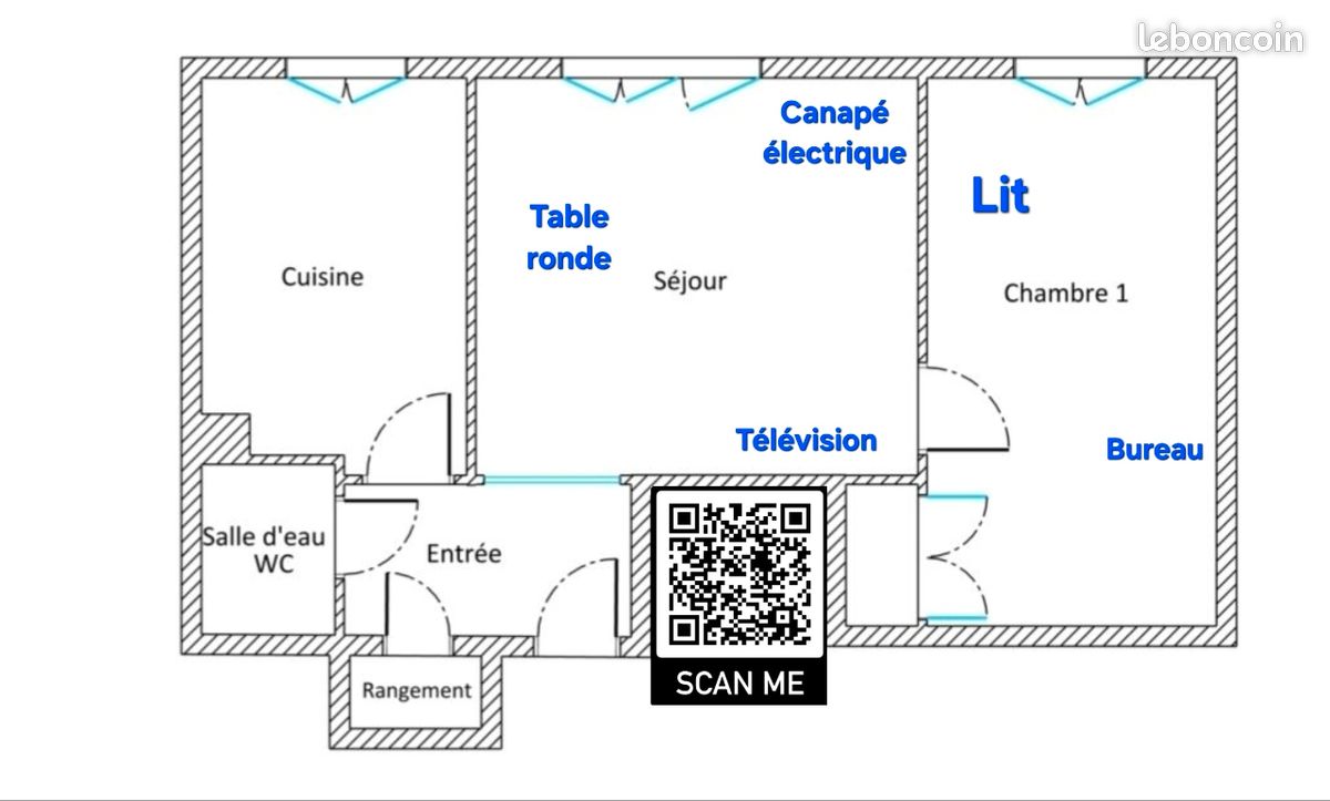 Appartement 2 pièces 45 m² · à Saint-Étienne · 45 m² · 520 €/mois