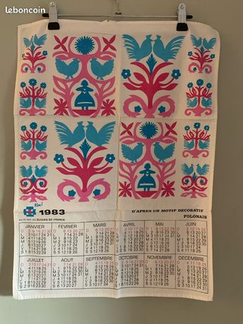 TORCHON CALENDRIER VINTAGE 2000 EUR 3,00 - FR