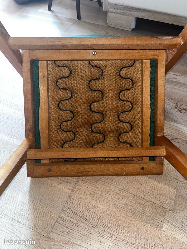 Deux fauteuils bridge années 60 pieds compas (image 5)