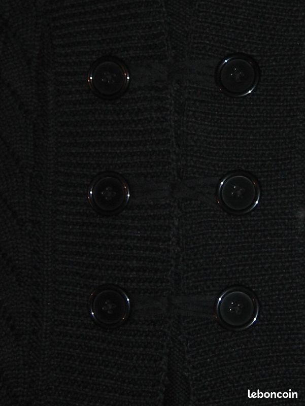 Veste / Gilet en mailles noires MORGAN Taille unique (image 3)