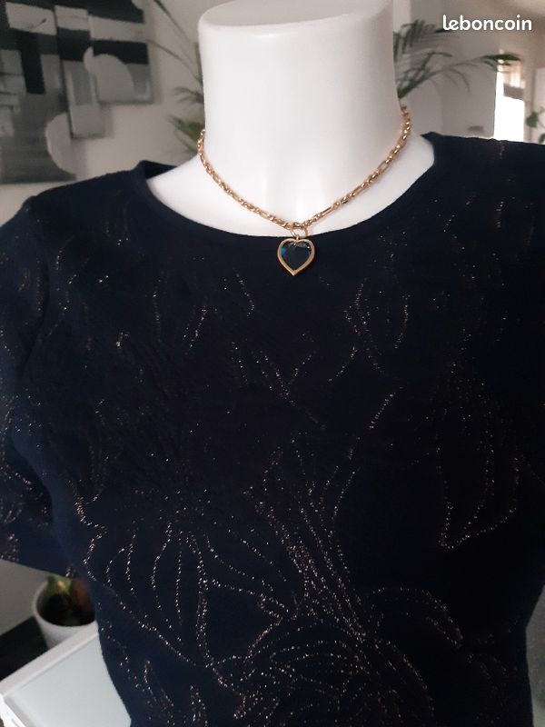 Une robe bleu marine taille 36 marque Camaieu (image 7)