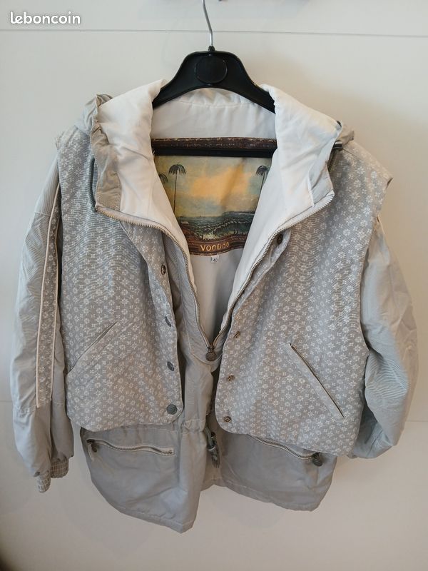 K Way ArgentÃ© Femme Coupe Vent K-Way Femme Taille 40