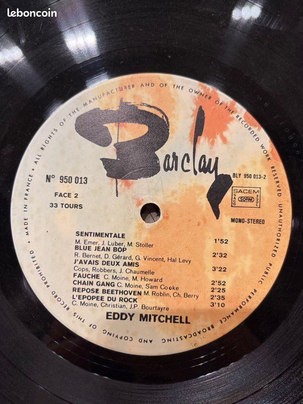 Vinyle Eddy Mitchell (image 4)