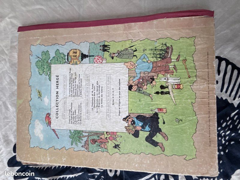 Tintin - L'Île Noire (Édition Casterman 1957 - Ancienne couverture - Dos B22) (image 18)
