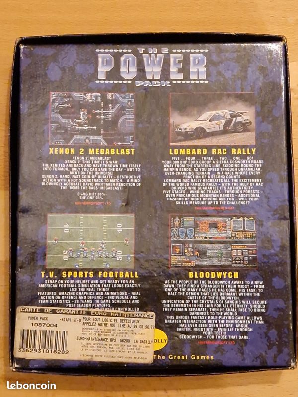 Jeu Atari ST - Power Pack - Testé Et Fonctionnel - Bon état