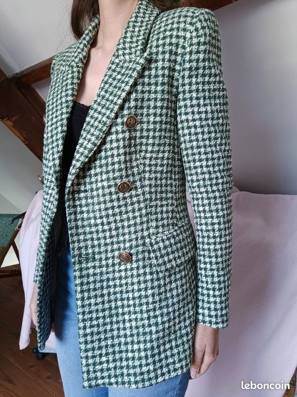 Blazer à carreaux Zara Vêtements