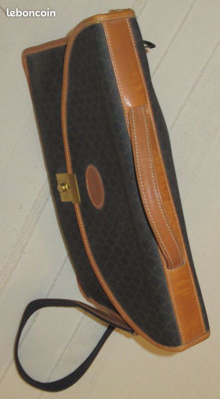 Porte-documents/serviette Longchamp, toile enduite et cuir, vintage (image 8)