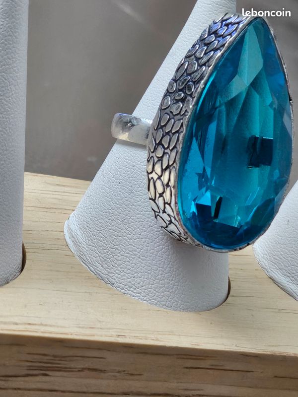 Argent 925 Bague Canyon Turquoise Argent 925 Grosse Bague Argent