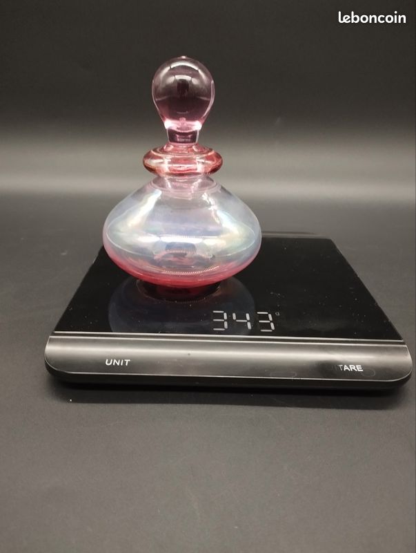 Pendentif Ancien En Verre Soufflé Irisé - Occasion (très Bon état) - Sans Marque