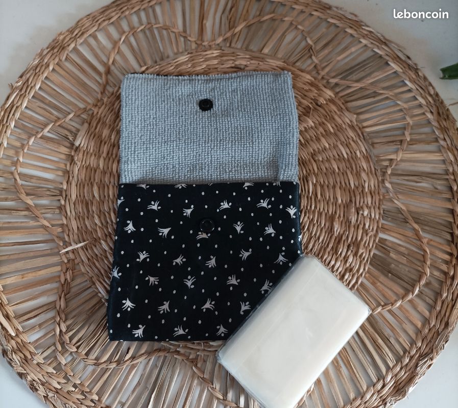 Étui pochette à savon solide nomade neuf fait main (image 2)