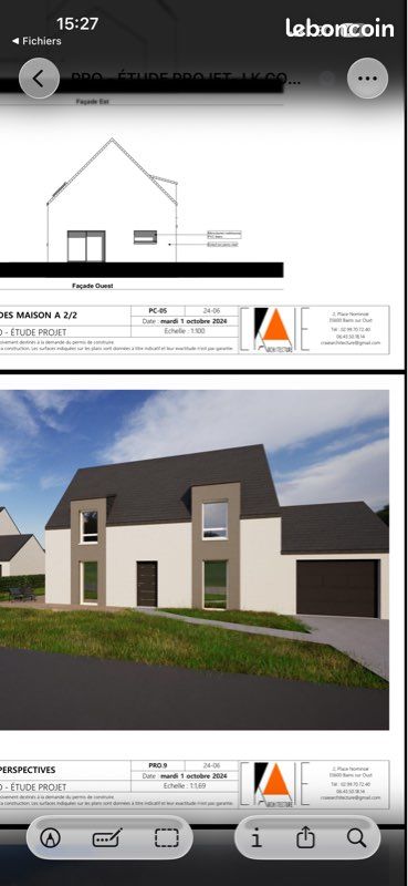 Terrain + projet maison 131 m² avec permis” · à Rieux · 80 000 €