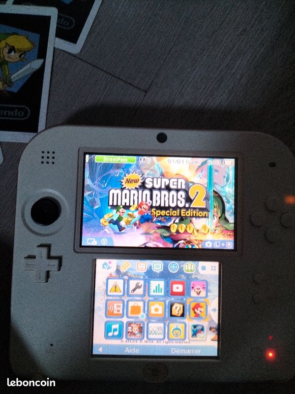 2DS + jeux Nintendo Pokémon,Zelda,Mario+PowerSave (image 1)