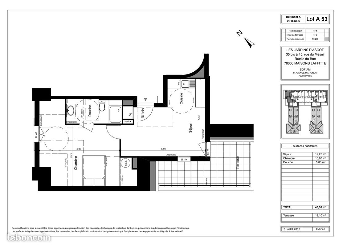 Appartement 2 pièces 40 m² · à Maisons-Laffitte · 40 m² · 273 000 €
