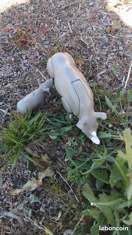 Énorme Lot Playmobil : 18 Rhinocéros + 32 Bébés - Réf. 6 - Animaux Zoo
