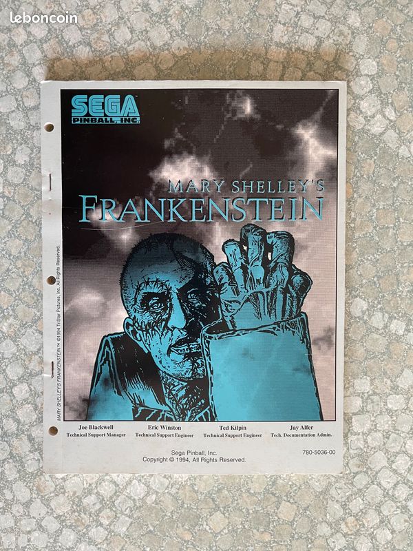 Manuel flipper Frankenstein SEGA (image 1)