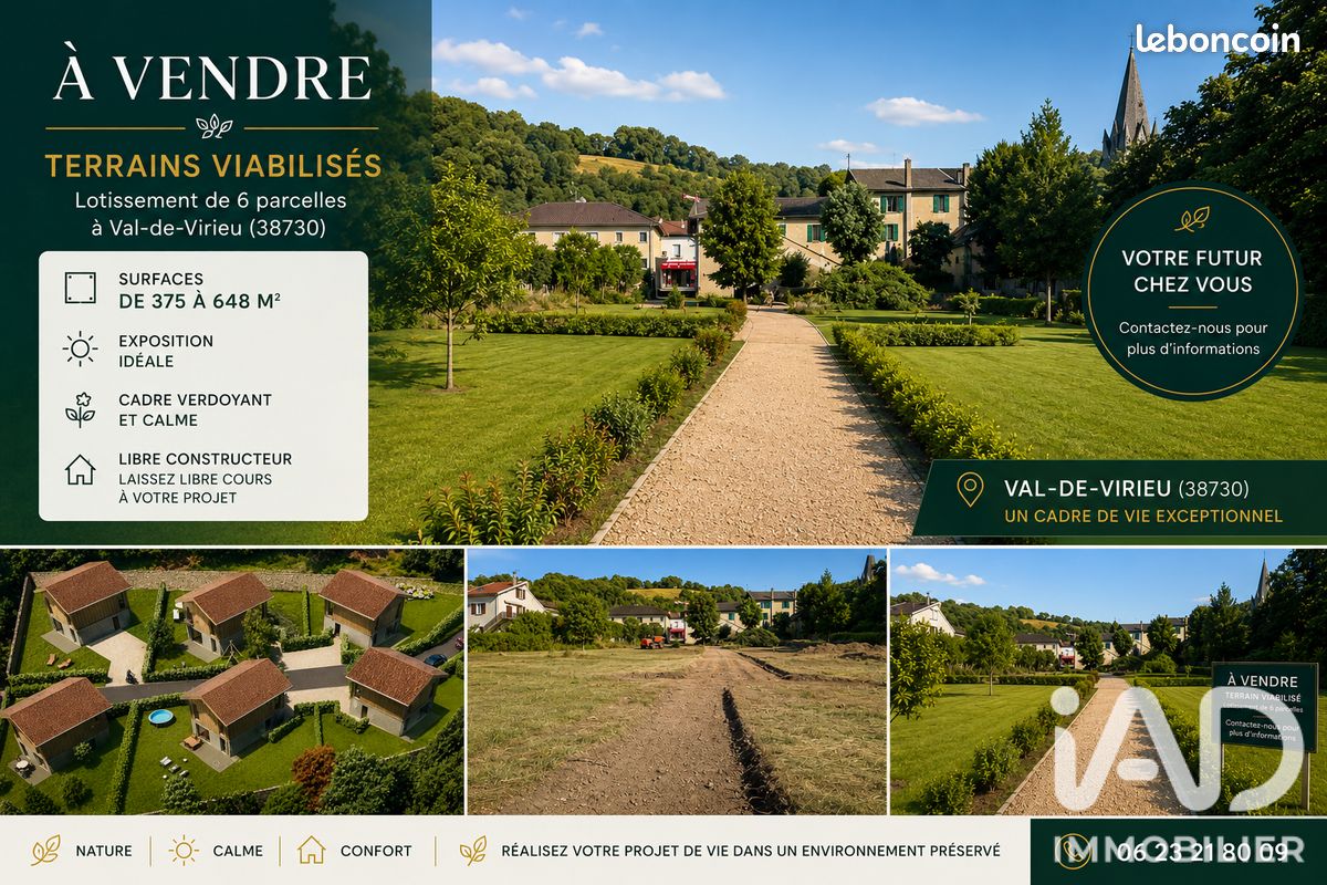Terrain 375 m² · à Val-de-Virieu · 375 m² · 79 900 €