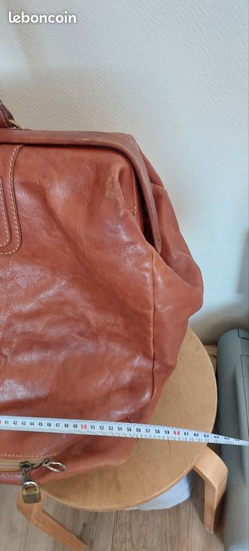 Grand sac de voyage en cuir vintage La Bagag (image 3)