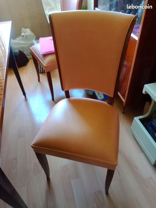 Lot de 6 chaises en bois massif vintage 70's (image 2)