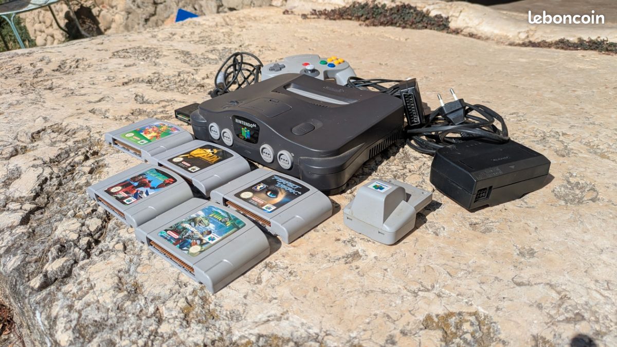 Nintendo 64 N64 + 5 jeux + Expansion Pak + Rumble Pak – lot complet (image 2)