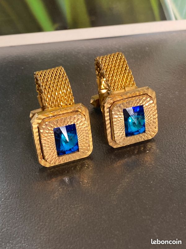 Boutons De Manchettes Vintage Années 20-30 - Paire, Très Bon état, Pièce De Collection