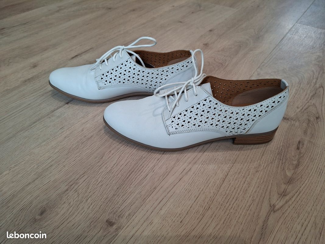 Derbies blanches pointure 39 (image 2)