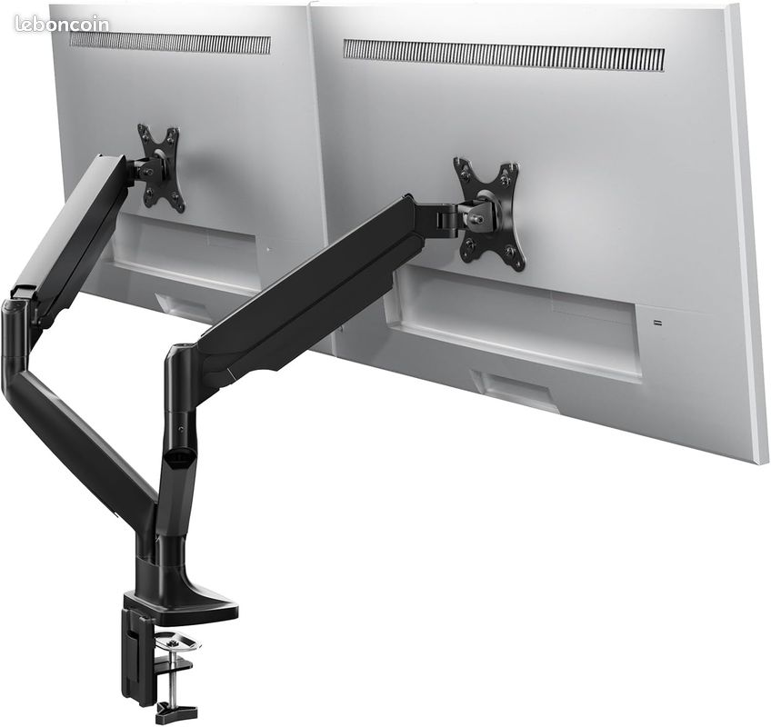 Support double écran ergonomique - Aluminium - Excellent état (image 1)