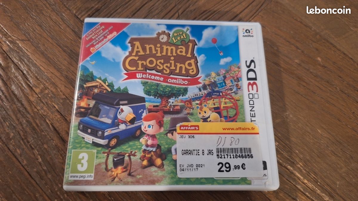 Jeu nintendo 3ds animal crossing new l'eau welcome amiboo (image 1)
