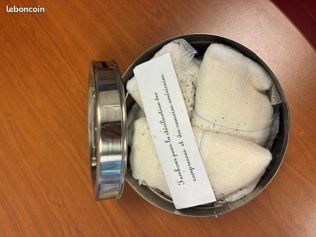 Vieux tambour de stérilisation pour compresses collection (image 1)