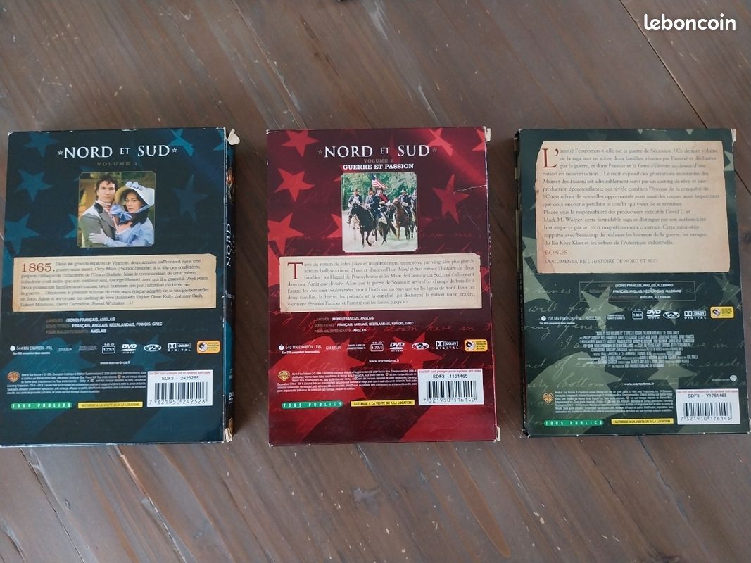 Dvd serie Nord et sud, 3 saisons, 8 dvd (image 2)