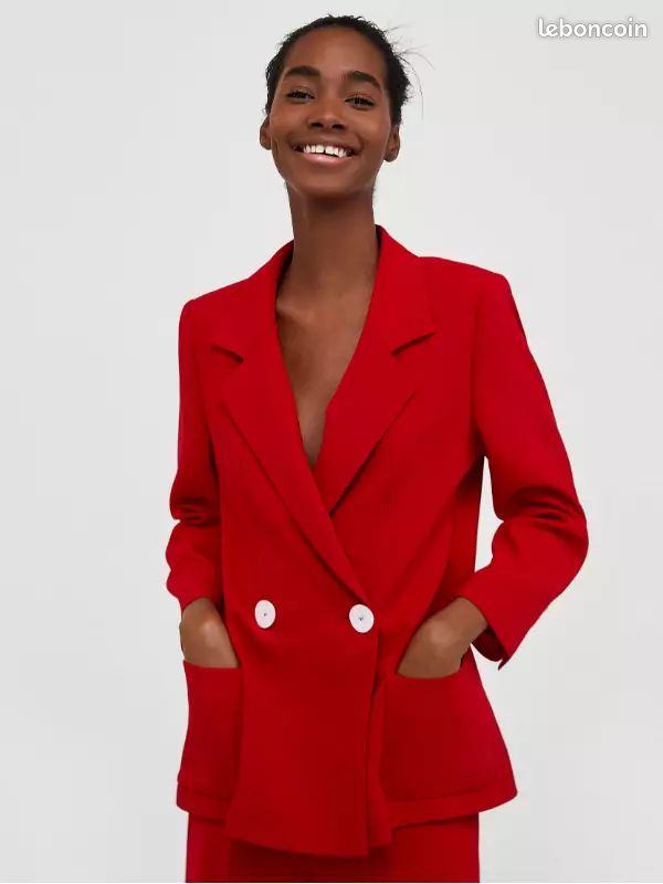Tailleur Veste Velours Femme Rouge Costume Veste Velour Rouge
