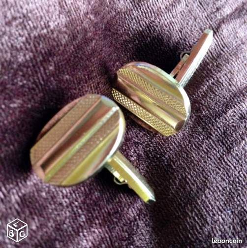 Boutons de manchette dorés ANCIENS TB ETAT (image 1)