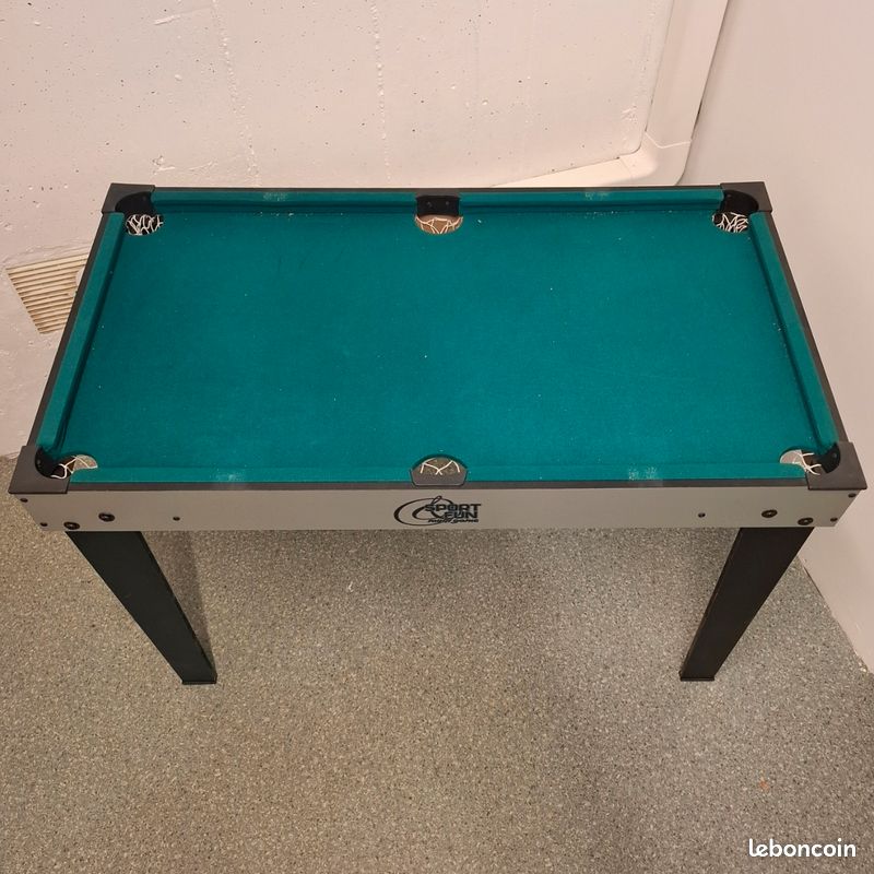 Table de jeux SPORT FUN 4 en 1 (multijeux): baby-foot, billard, hockey, ping-pong/ tennis de table (image 3)