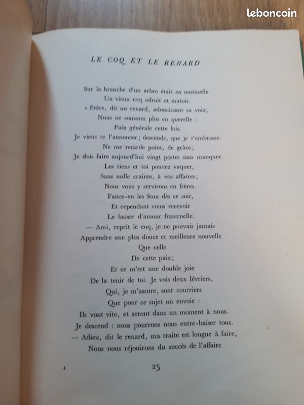 Livre Ancien les Fables de la Fontaine (image 6)