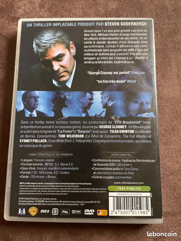 DVD Film Michael Clayton Georges Clooney (image 2)