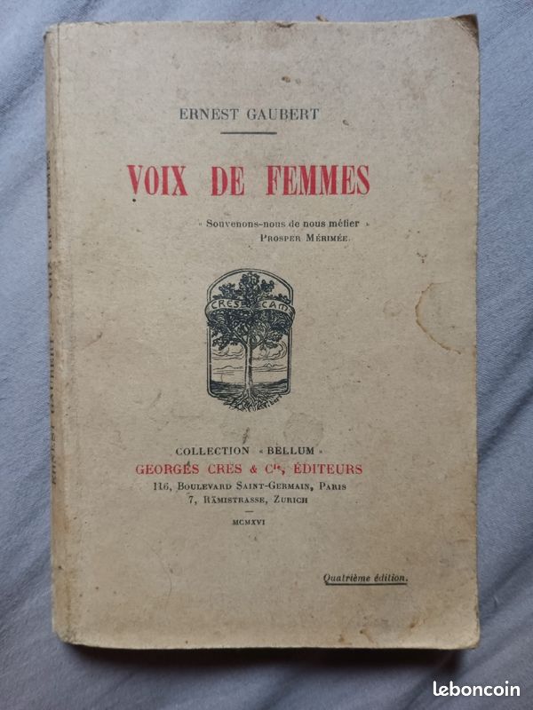 Voix de femmes Ernest Gaubert 1916 Georges Crès éd (image 1)