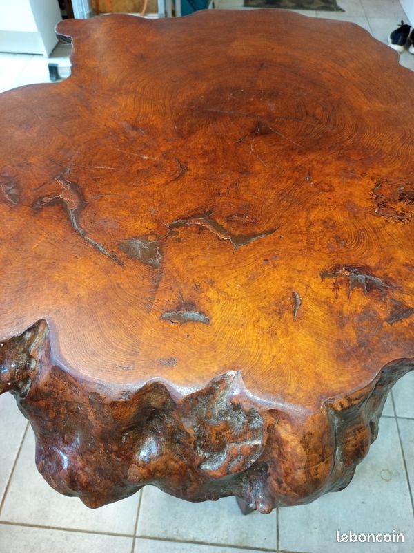Rare table en loupe d'orme (image 4)