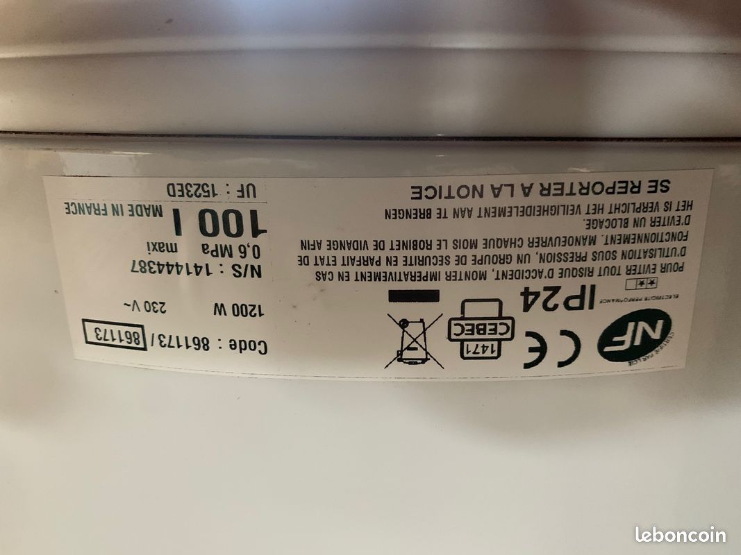 Ballon d'eau chaude 100L (image 2)