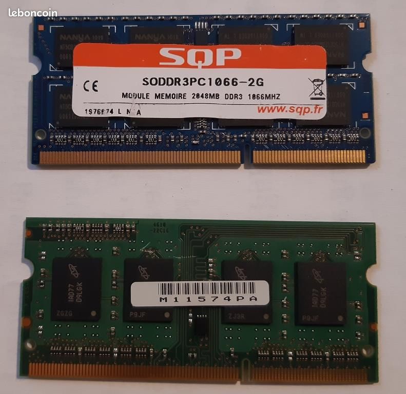 2 barrettes mémoire 2GB-PC3 (image 2)