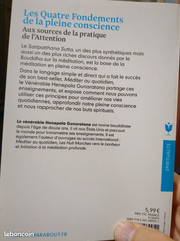Livre henepila gunarata les 4 fondements de la pleine conscience (image 2)