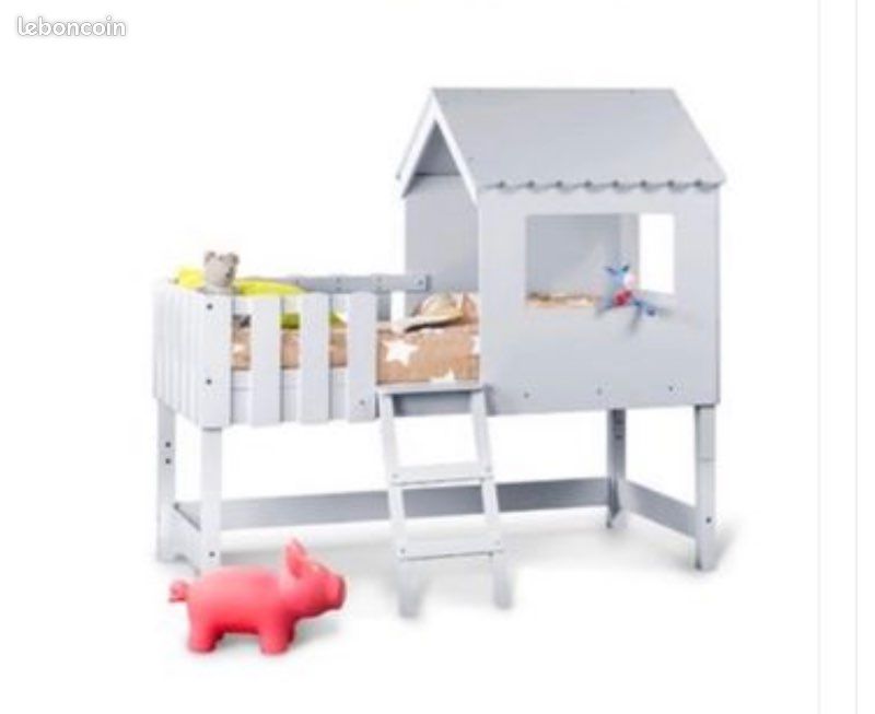 Lit cabane évolutif + matelas (image 3)