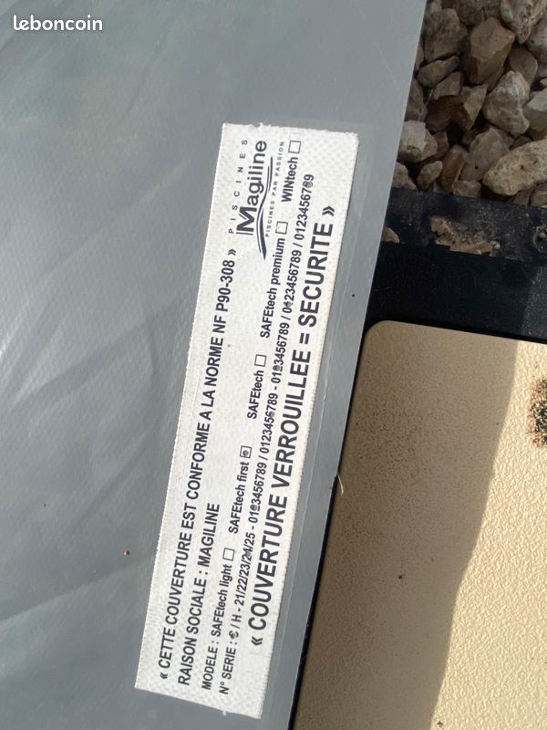 [RÉSERVATION JANVIER] Bâche à barres piscine 6x3 Magiline SAFEtech First NF P90-308 - 1700 -> 890 (image 3)